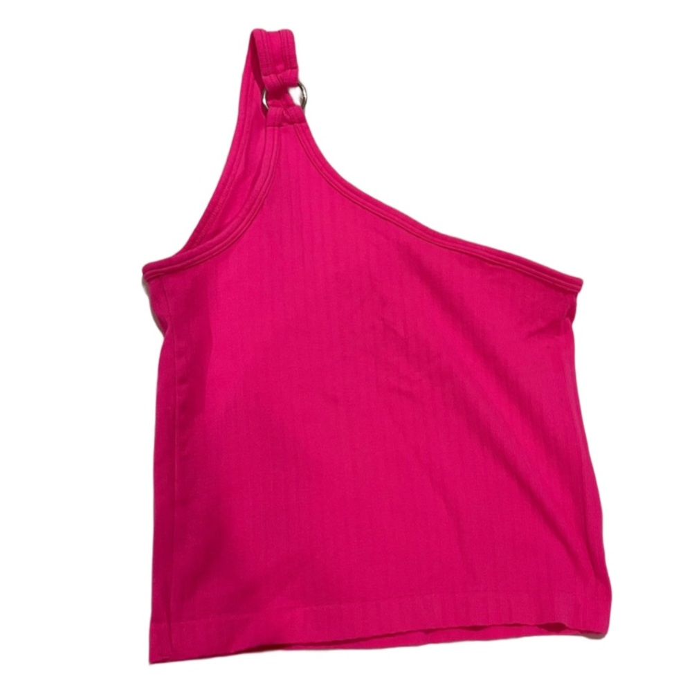 Hot Pink One Shoulder Top